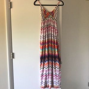 John Zack Patterned Maxi Dress